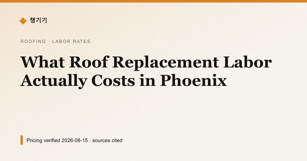 What Roof Replacement Labor Actually Costs in Phoenix — Labor Rates for roofing work in Phoenix, AZ